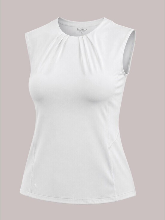 Athleta Other - Athleta White Sleeveless Athletic Top LT Golf Tennis Running Workout